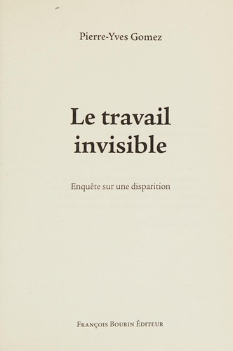Le Travail invisible